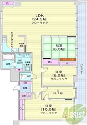 S-FORT中島公園 13階3LDKの間取り