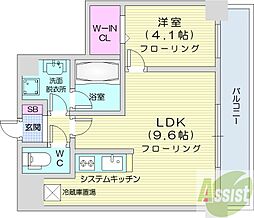 イリオスエフタ 4階1LDKの間取り