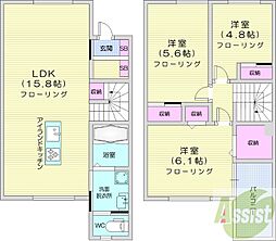 クレスタ 3LDKの間取図画像