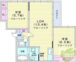 間取図画像 2LDK
