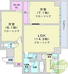 間取図画像 2LDK