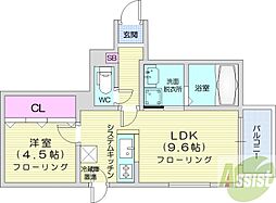 センテナリオL175 1LDKの間取図画像