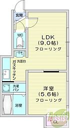 ソレイユ327 1LDKの間取図画像
