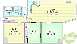 宮の森グランドハイツ 3LDKの間取図画像