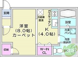 Seagull#N208 ワンルームの間取図画像