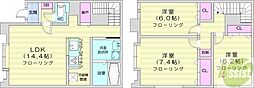 仮)パストラーレ菊水元町6ー4 3LDKの間取図画像
