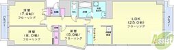 サンピア中島公園 3LDKの間取図画像