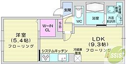 ドリームN27 1LDKの間取図画像