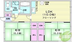 ノースライト31 2LDKの間取図画像