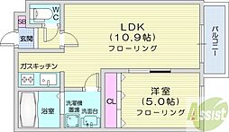モンターニュ・レーヴ 1LDKの間取図画像