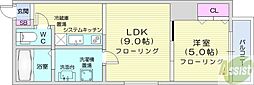 ファインステージ19 1LDKの間取図画像