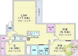パーチェ円山裏参道 3LDKの間取図画像