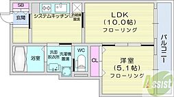 KDXレジデンス大通公園 1LDKの間取図画像