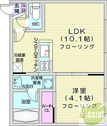 グランデヴィータ 1LDKの間取図画像