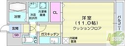 PICOTN26 ワンルームの間取図画像