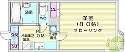 藤井ビル北10条 1Kの間取図画像