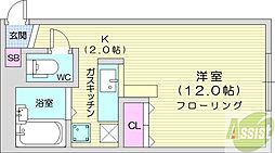 LEGANNEXN19 1Kの間取図画像