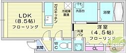 ソシアルトミイNo.67 1LDKの間取図画像