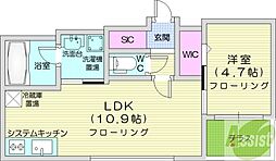HGSノース23 1LDKの間取図画像
