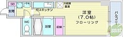 ビバリーヒルズ 1Kの間取図画像