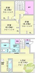 Himawari 3SLDKの間取図画像