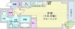 バロンドール ワンルームの間取図画像