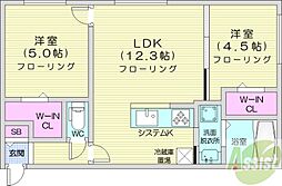 LIENS10 2LDKの間取図画像