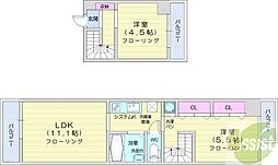 CORB 2LDKの間取図画像