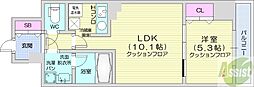 ビッグパレス南5条 1LDKの間取図画像