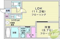 北斗エンブレム札幌 1LDKの間取図画像