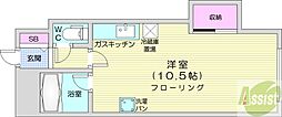 スピアシティ ワンルームの間取図画像