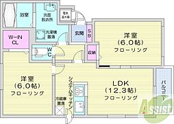 チアフルメゾン 2LDKの間取図画像