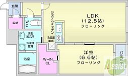 フォレスタ琴似 1LDKの間取図画像