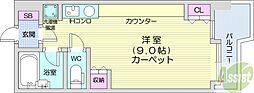 サンシャイン・シティー21 ワンルームの間取図画像