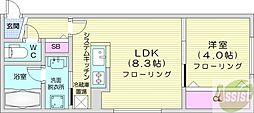 札幌市東区北二十五条東16丁目マンション 1LDKの間取図画像
