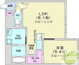 origin 1LDKの間取図画像