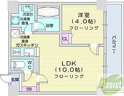 イリオスエフタ 1LDKの間取図画像