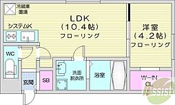 スペチアーレ南郷(栄通17丁目MS) 1LDKの間取図画像