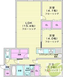 札幌市中央区南十条西15丁目マンション 3LDKの間取図画像