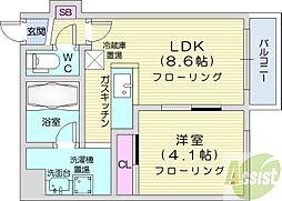 アンビエンテ131 1LDKの間取図画像