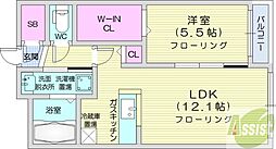 ガーデンテラス4C 1LDKの間取図画像