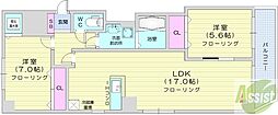 BreezeN36 2LDKの間取図画像