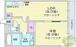 グランメゾン南4 1LDKの間取図画像