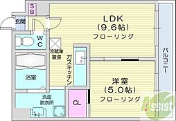 セントポーリア七番館 1LDKの間取図画像