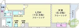 ミラバ札幌中央 1LDKの間取図画像