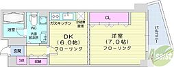 アピレ21 1DKの間取図画像
