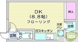 馬場コーポ ワンルームの間取図画像