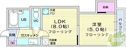 フロンティア2911 1LDKの間取図画像