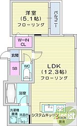 HGSノース23 1LDKの間取図画像