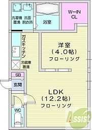 ディリッツ札幌東 1LDKの間取図画像